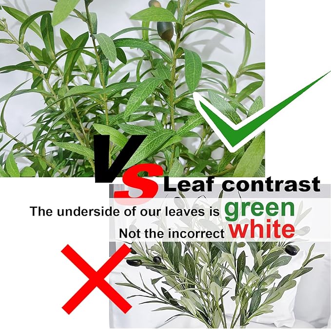 Niwellveb Fake Tree Faux Olive Tree Artificial Olive Trees Artificial Indoor 6.5 Feet Realistic Potted Silk Indoor Large Fruit for Home Offices, Living Rooms, Bedrooms, Stairs and Foyer Decor