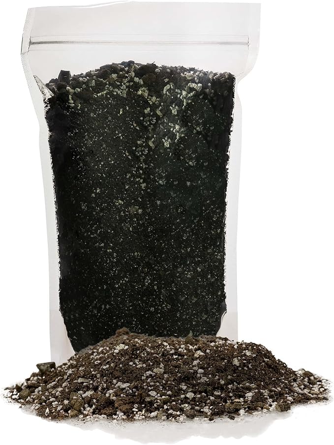 Premium African Violets and Gesneriad Premium Soil Mix by Gardenera - Horticultural Perlite (25%) + Vermiculite (25%) + Sphagnum Peat Moss (50%) - Made in USA - (5 Quart Bag)