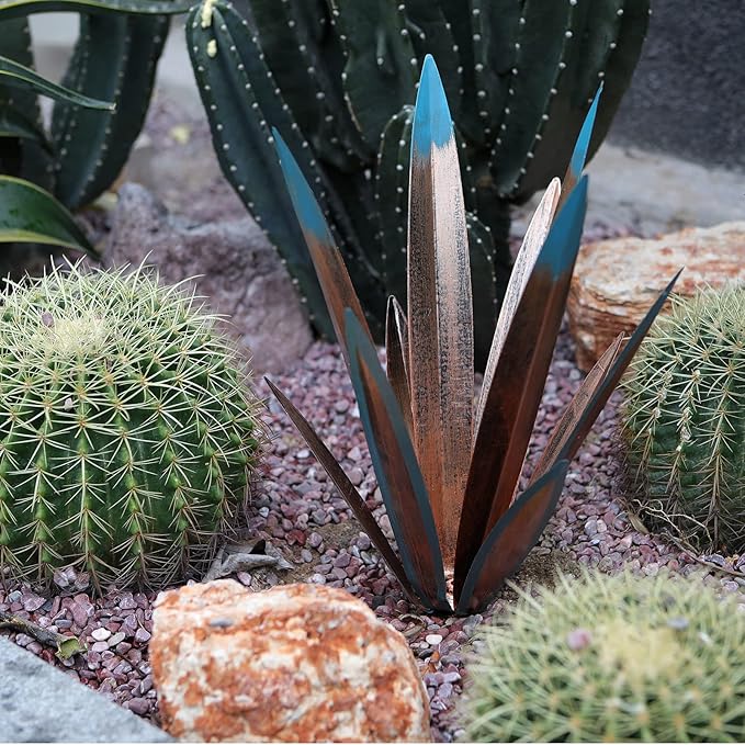 Homight Metal Tequila Country Sculpture DIY Tequila Plant Home Decor Country Tequila Garden Ornament Indooutdoor Statuette Patio Lawn Patio Stake Decoration Gift to The Garden