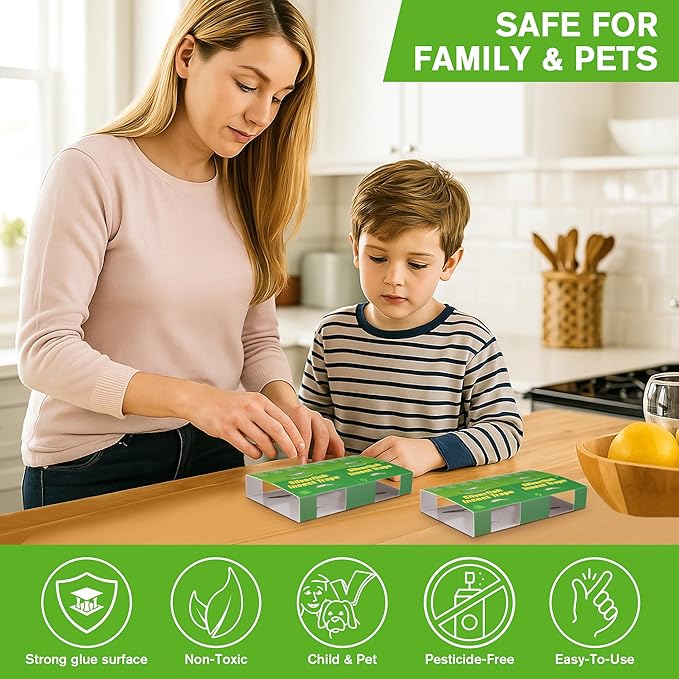 12 Traps Silverfish Trap, 6 Sheets Silverfish Killer Indoor, Non Toxic Insect Trap with Dual Color & Pattern Lure for Crawling Insect, Safe for Kids & Pet, Use as 12 Small or 6 Large Detachable Traps