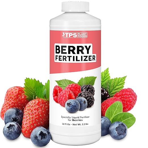 Berry Fertilizer, Complete Liquid Strawberry and Blueberry Plant Food, Great for All Berries, 32 oz (1 Quart)