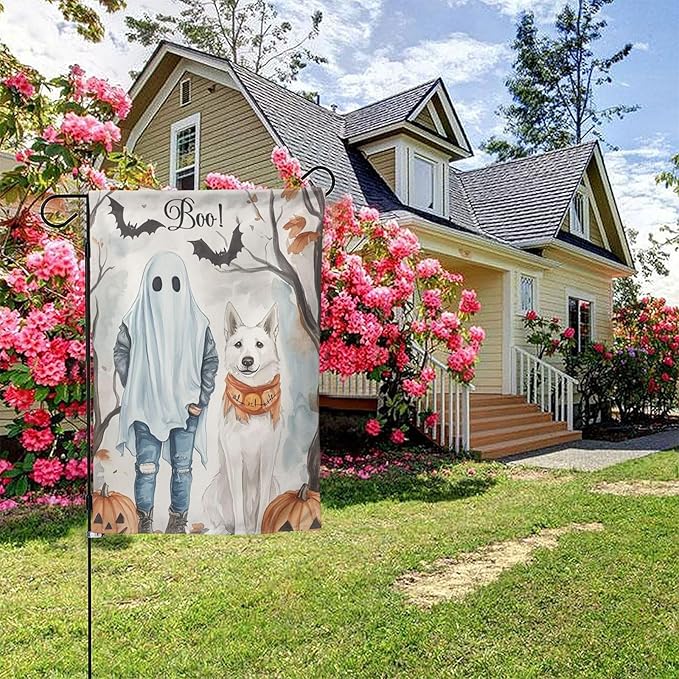 Specter Garden Flag 12x18 Inch Double Sided All-Weather Polyester Outdoor Flag For Patio Lawn Yard And Garden Welcome Decor