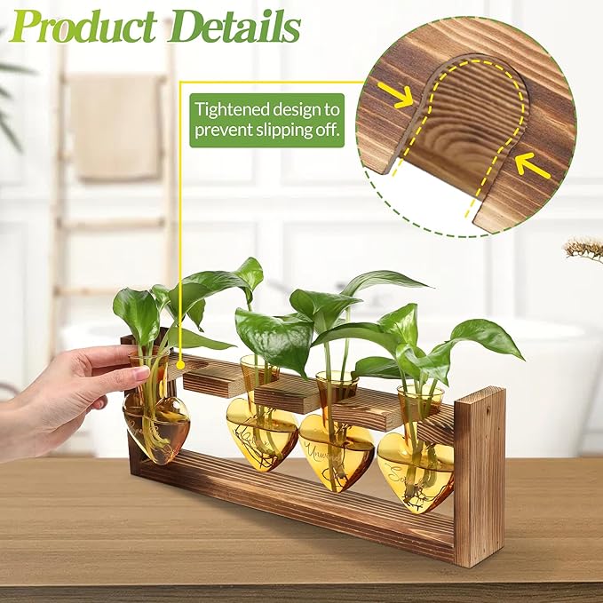 CYZglass Plants Propagation Stations Plant Terrarium Kit for Bathroom Glass Planters for Indoor Plants Bathroom Decor Accessories - Relax Soak Unwind Breathe