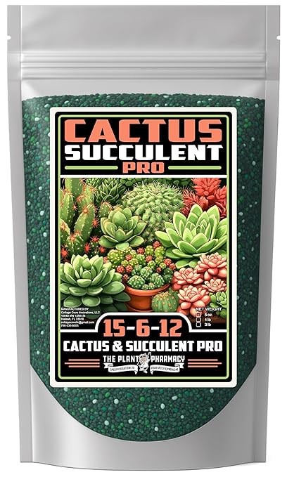 Fertilizer Commercial Grade | Cactus & Succulent Pro 15-6-12 | 3 Pounds | Custom Professional Mix Blend | Low-Nitrogen Blend | 10–12 Month Controlled Release | Micronutrients for Cacti & Succulents