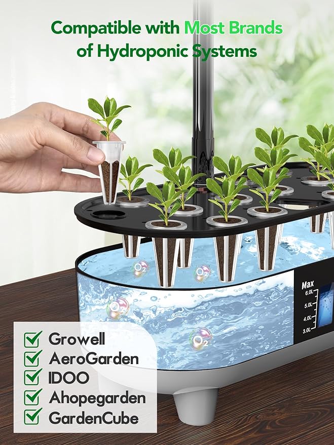 Grow Sponges, 120 Pack Hydroponic Pods, Seed Pods Replacement Sponges Compatible with Aerogarden and Others, Hydroponic sponges for All Indoor Hydroponics Growing System