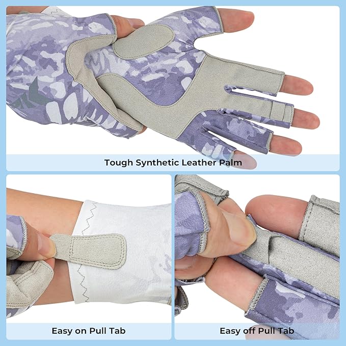 KastKing Sol Armis Sun Gloves UPF50+ Fishing Gloves UV Protection, Sun Protection for Outdoor, Kayaking, Rowing
