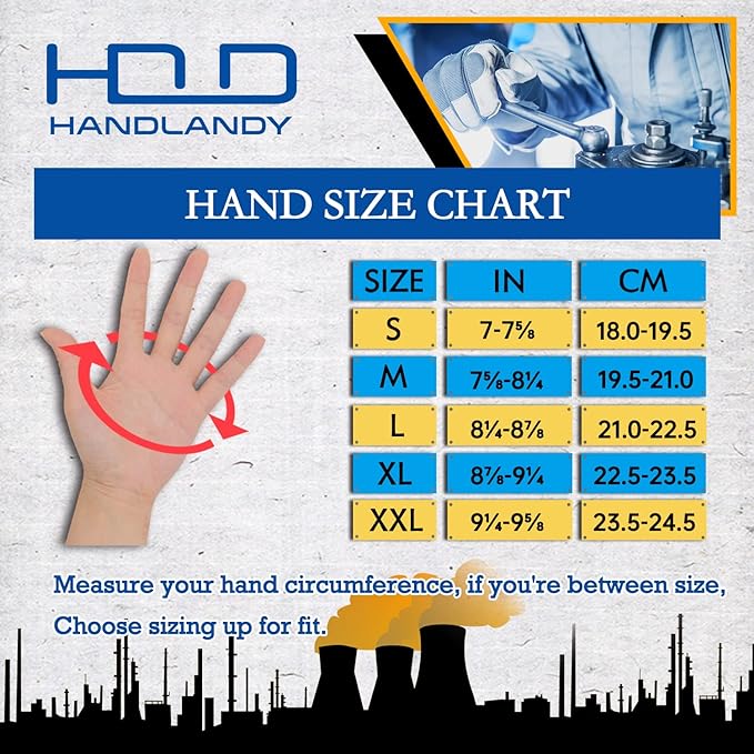HANDLANDY Fingerless Work Gloves for Men, Padded Half Finger Tactical Mechanics Gloves, Utility Trucker Driver Gloves (Grey, Large (Pack of 1))