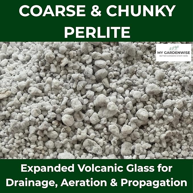 GARDENWISE Perlite for Plants, Coarse and Chunky Horticultural Perlite, Organic Perlite for Gardening Indoor & Outdoor, Perlite Bulk Bag, Made in USA (15 quarts)