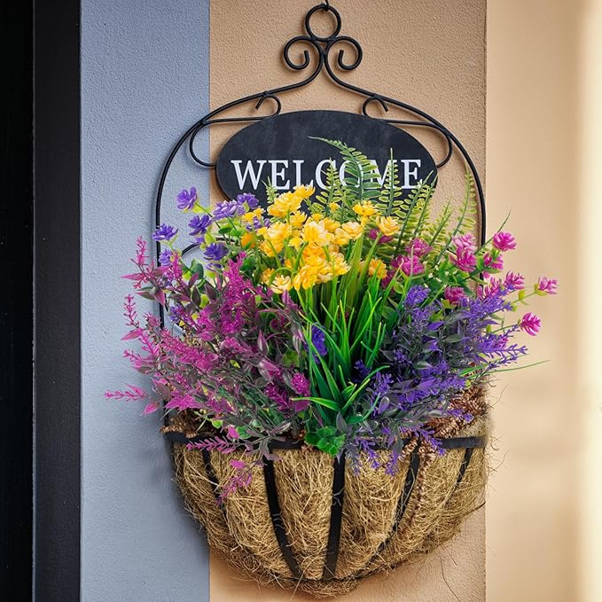XEOLIAN 20 Bundles Artificial Flowers Outdoor No Fade UV Resistant Fake Plastic Flowers Faux Plants for Garden Patio Porch Window Box Home Wedding Farmhouse Hanging Décor
