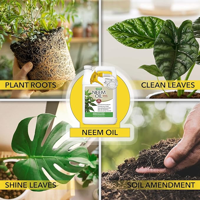 HARRIS Neem Oil Spray for Plants, Cold Pressed Ready to Use, 128oz