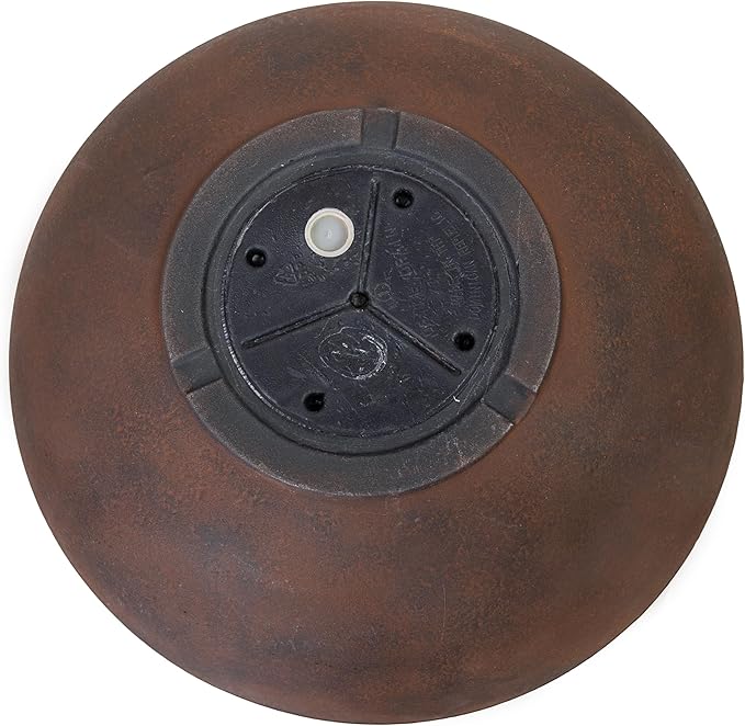 Sunnydaze Percival 20.75" Shallow Outdoor Planter Bowl for Flowers and Succulents - Polyresin Double-Walled Design - Rust