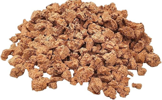 GARDENWISE Cork Orchid Bark - Cork Bark Nuggets (3/8"- 3/4") - Natural Cork Bits (10-20mm) for Orchids, Air Plants, Reptiles & Terrariums (1 Quart)