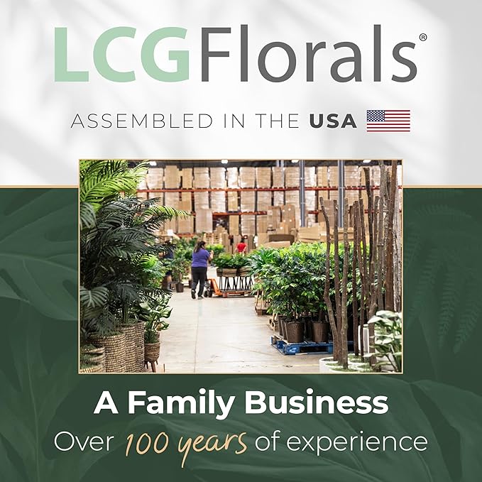 LCG Florals 6ft Artificial Ficus Tree in Copper Metal Pot with Real-Wood Trunk - Indoor and Outdoor Faux Plants for Patio, Living Rooms, Offices & Outdoor Spaces