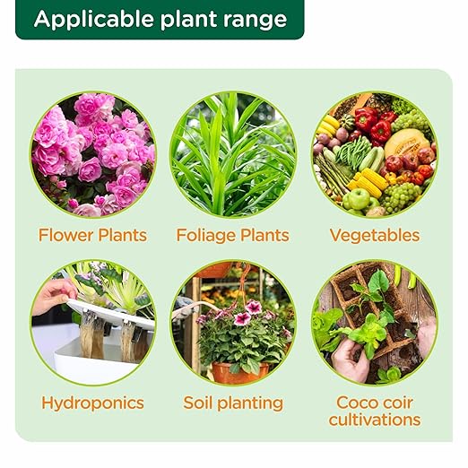Hydroponic Nutrients, Comprehensive Nutrient Solution, Hydroponic Fertilizer, Hydroponics Solution, Universal Compatibility, User-Friendly 1000ml Liquid, Indoor/Outdoor Use, Green