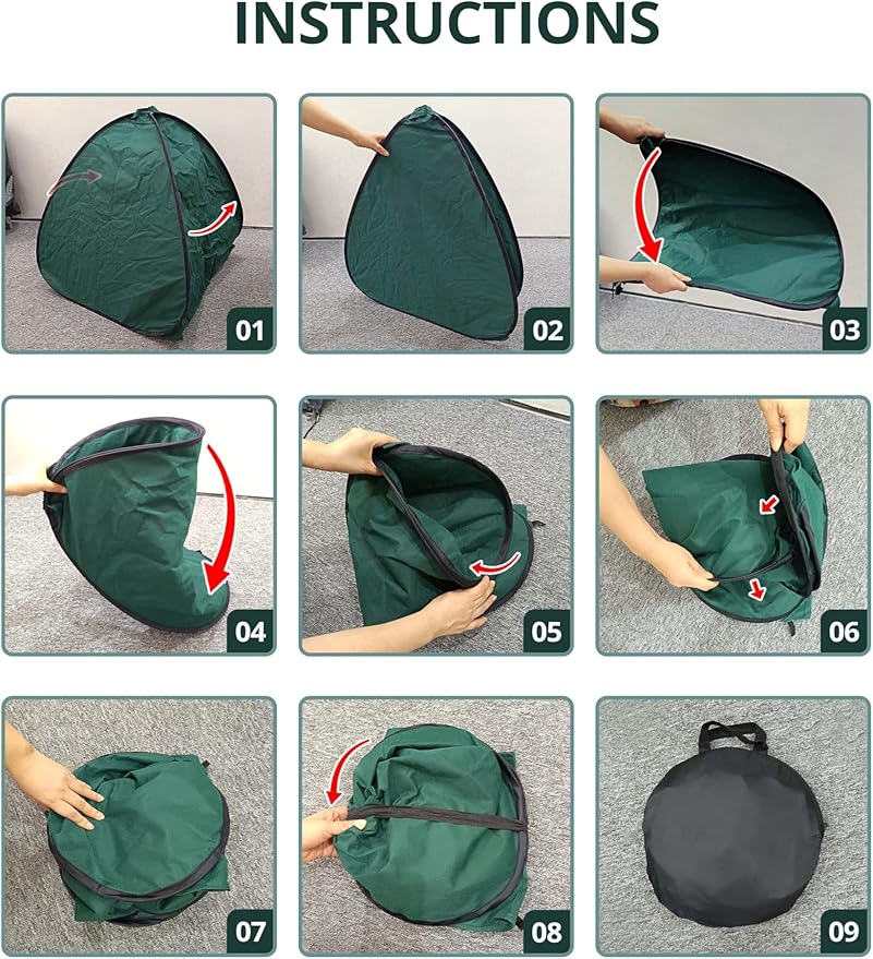 2 Pcs Pop Up Shrub Covers Frost Protection Tent, 38" x 36" x 36" Winter Plant Cover Freeze Protection, Warm Garden Plant Protector Tent for Protecting Outdoor Shrub Fruit Potted Plants from Snow & Ice