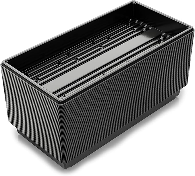 Yield Lab 10x20 Inch Black Plastic 50 Pack Plant Propagation Tray – Growing Trays for Garden, Planting, Seedling, Soil & Hydroponic Horticulture - Microgreen Trays Grow Plants - No Drain Holes