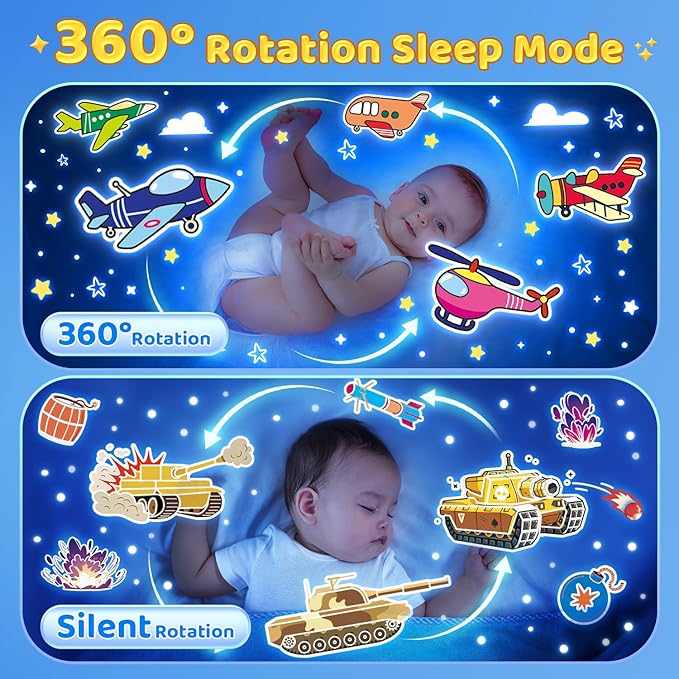 Dinosaur Toys for Kids 3-5 | 15 Sleeping Sounds+12HD Films+7 Colors+360°Rotating | Easter Dinosaur Egg Light Dinosaurs Primal Hatch Boy Toys for Boys Star Projector Sound Machine Egg Light for Nursery