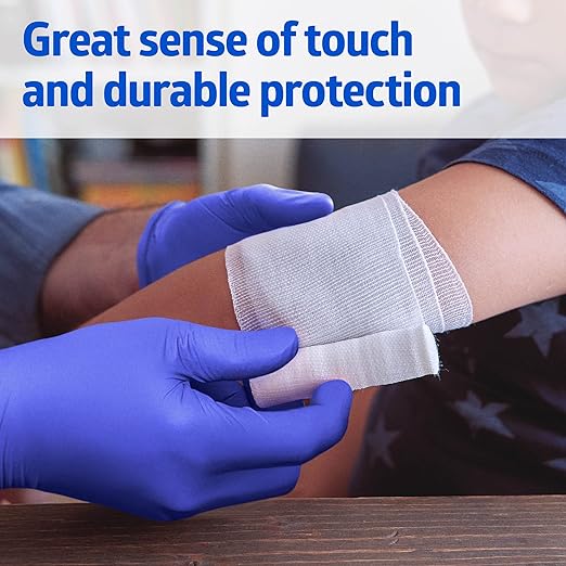 Medline FitGuard Touch Nitrile Exam Gloves, 300 Count, XSmall, Powder Free, Disposable, Not Made with Natural Rubber Latex, Excellent Sense of Touch for Medical Tasks, Durable for Household Chores