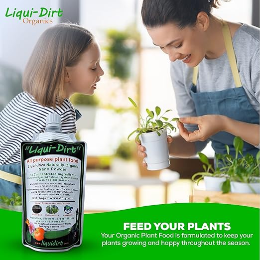 Naturally Organic Plant Food Fertilizer – All-Purpose for Indoor Houseplants, Rare Aroids, Flowers, Outdoor Vegetables & Herbs – Enriched with Microbes & Nutrients – Makes 50 Gallons
