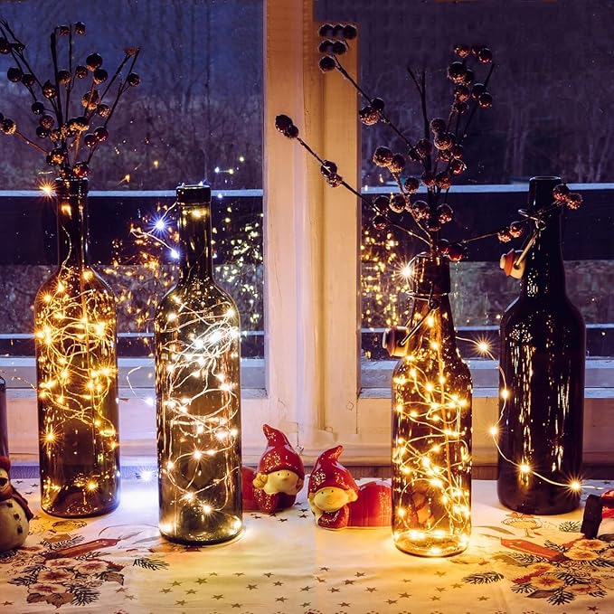 Fairy Lights Plug in, 73ft 200 LED Indoor Outdoor String Lights,Twinkle String Lights for Bedroom with Remote and Timer 8 Modes Starry Lights DIY Wedding Christmas Decoration Warm White