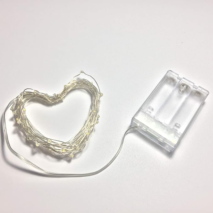 2 Pack Battery Operated Mini Lights,Indoor Led Fairy Lights with Timer 6 Hours on/18 Hours off for Wedding Party Decorations,50 Count Leds,17 Feet Silver Wire(Cold White)