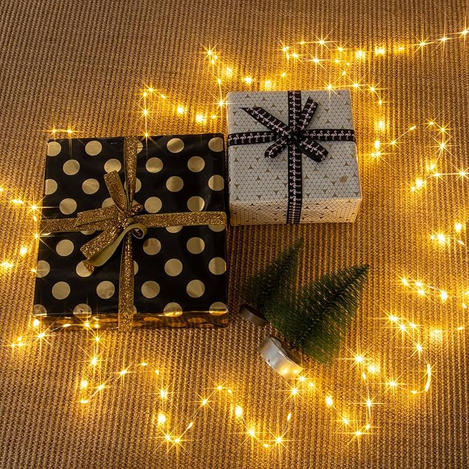 Fairy Lights Plug in,66FT 400 LEDs Waterproof Led String Lights,8 Modes Remote Twinkle Light for Bedroom Window Weddings Christmas Holiday Decoration,Silver Wire,2 Inch Led Space,Warm White