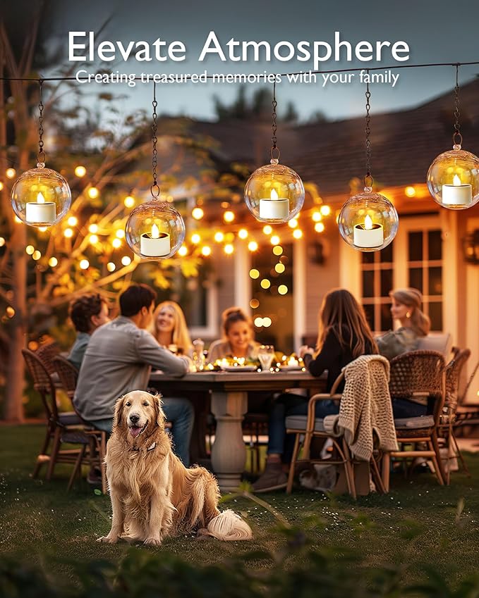 Homemory 8Pcs Solar Tea Lights Outdoor Waterproof, Rechargeable Dusk to Dawn Lighting, Flameless Flickering LED Votive Candles for Fairy Garden Decor, Patio Tables, Christmas Lanterns, Windows
