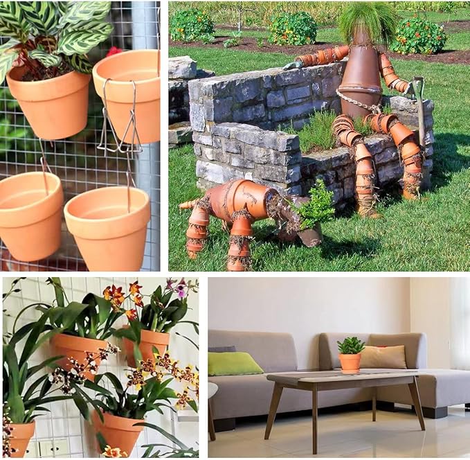 TKSCUSR 3 Inch Terracotta Pots with Saucer-20 Pack，Cactus Terra Cotta Flower Pot with Drainage，Succulent Nursery Clay Pots Great for Plants,DIY Crafts, Wedding Favor
