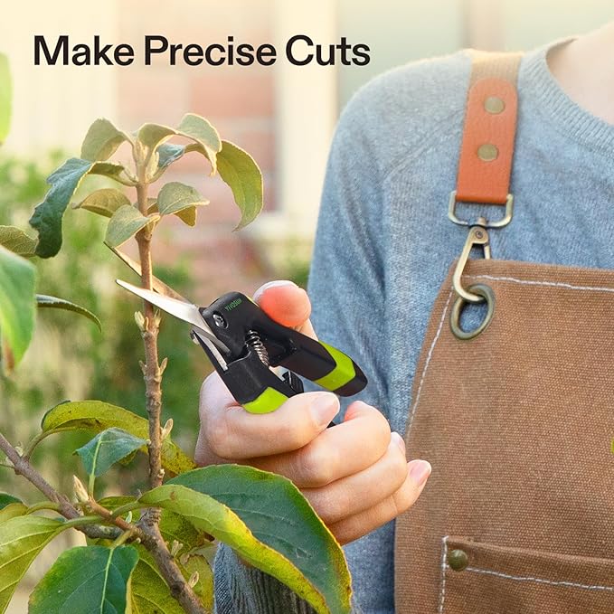 VIVOSUN Gardening Hand Pruner Pruning Shear with Straight Stailess Steel Blades (Black, Straight Blade, 3, Black)