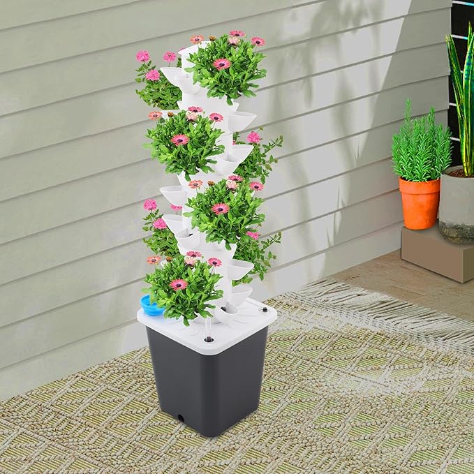Hydroponics Growing System, 35 Pods Vertical 7 Tiers Hydroponic Tower, Vertical Garden Planter with Water Pump, Hydroponic Germination Kit for Fruits, Vegetables, Herbs