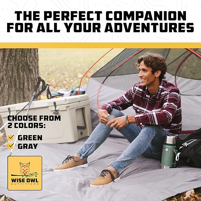 Wise Owl Outfitters Camping Tarp – Waterproof Ultralight Ground Sheet, Tent Footprint & Tent Accessories for Campers, Backpackers, Hammocks & Outdoor Adventure Gear