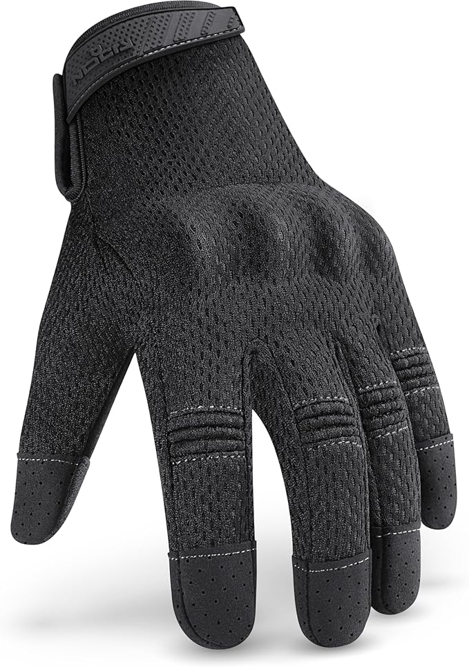 NoCry Tactical Gloves for Men with Flexible Knuckle Guards – Durable Design with Reinforced Palms and Stitching – Perfect Combat Gear with Touchscreen Compatible Fingers