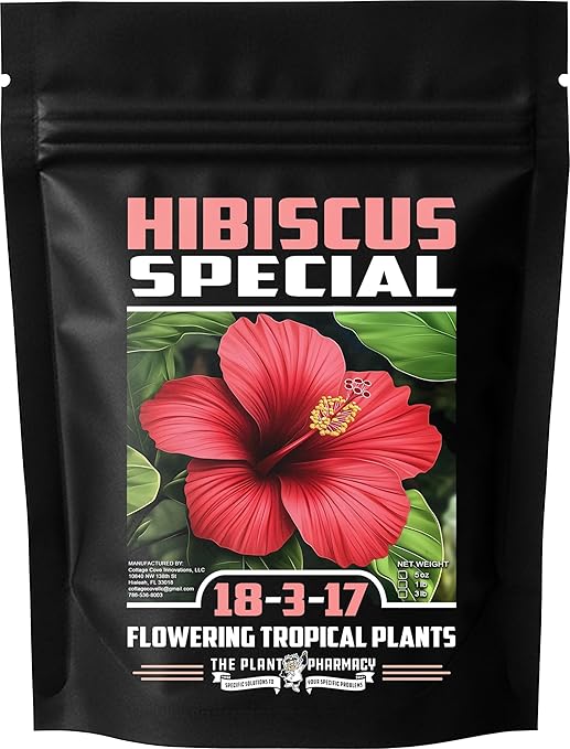 Fertilizer Commercial Grade | Tropical Flower Special 18-3-17 | 5 Ounces | Custom Professional Mix Blend | 90-Day, Buds & Blooms | Balanced NPK Formula for Hibiscus & Orchids | Controlled Release Feed