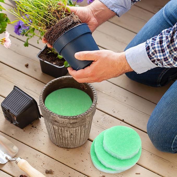 EBaokuup 6 Pcs Flower Pot Filler Insert-31.5" x11.8" Plant Pots Drainage Filler-Lightweight Planter Pot Drainage Insert for Indoor Outdoor Gardening Plants Container
