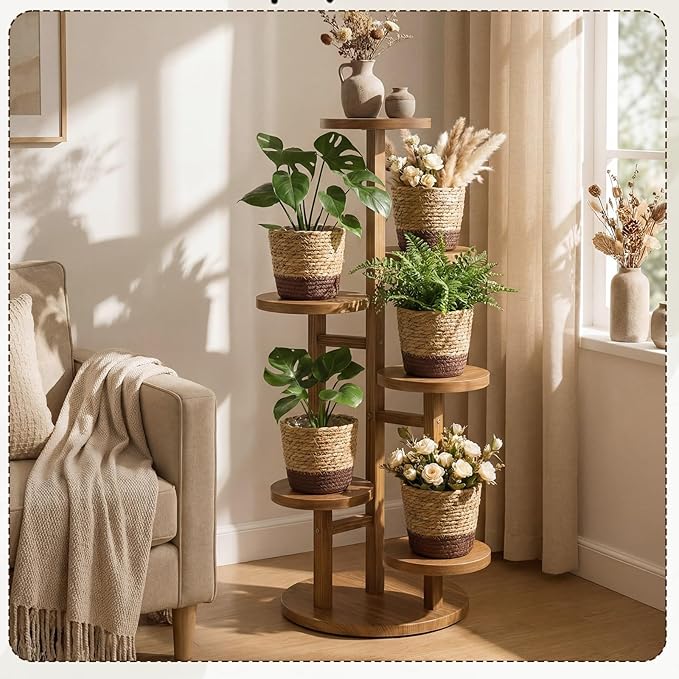12 Pcs Seagrass Plant Basket with Plastic Liners Woven Stylish Planter Baskets Bulk Indoor Outdoor Plants Woven Wicker Baskets for Flower Pots Cover and Room Decor Small (Small,Scandinavian)
