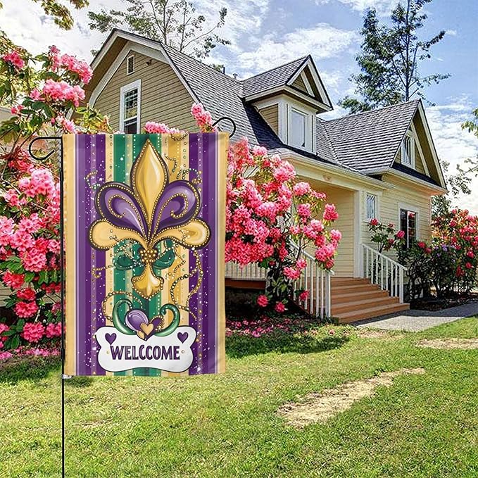 Metal Decoration Garden Flag 12x18 Inch Double Sided All-Weather Polyester Outdoor Flag For Patio Lawn Yard And Garden Welcome Decor