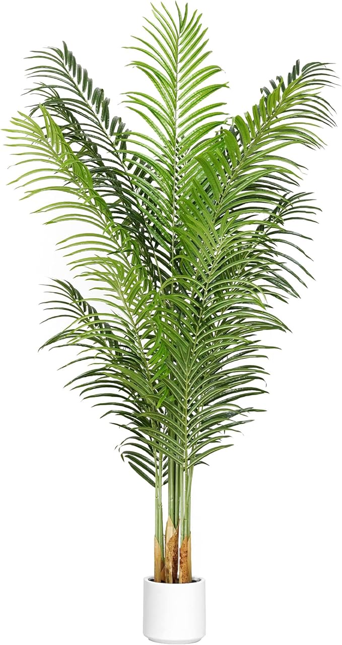 ProDeco Artificial Palm Tree 6Ft Faux Silk Green Realistic Decorative Tall Fake Potted Plants Artificial for Bedroom Living Room Office Home Decor Indoor Outdoor