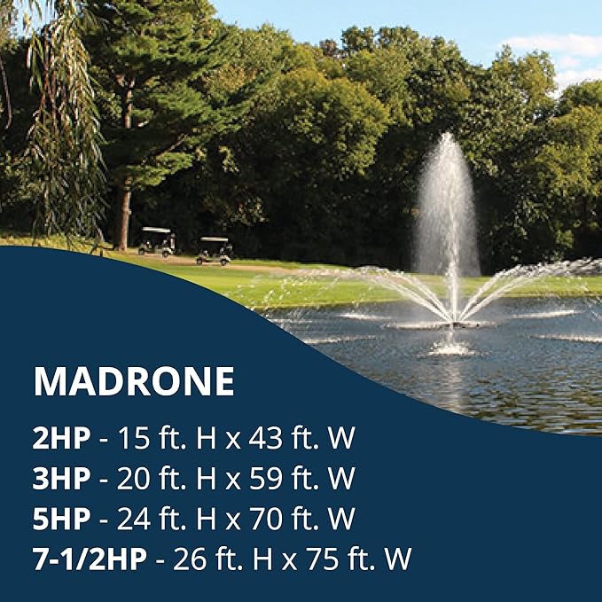 Kasco J Series 2 HP, 3 HP, 5 HP & 7-1/2 HP Madrone Premium Fountain Nozzles Only (Fountain not Included)