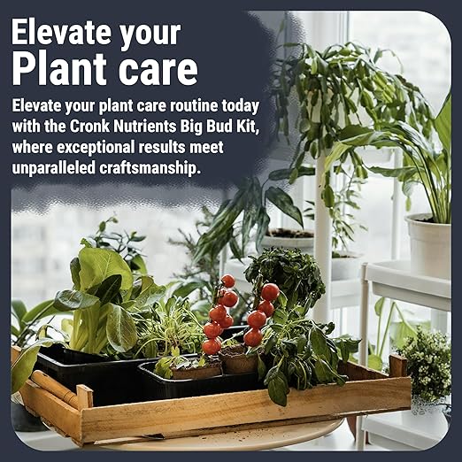 Cronk Nutrients Big Bud Kit: Complete Nutrient System – Micro, Grow, Bloom, Bud Booster & CalMag – Best Indoor & Outdoor Plant Fertilizer – Easy to Use for Robust Growth & Enhanced Flower Size, 500mL