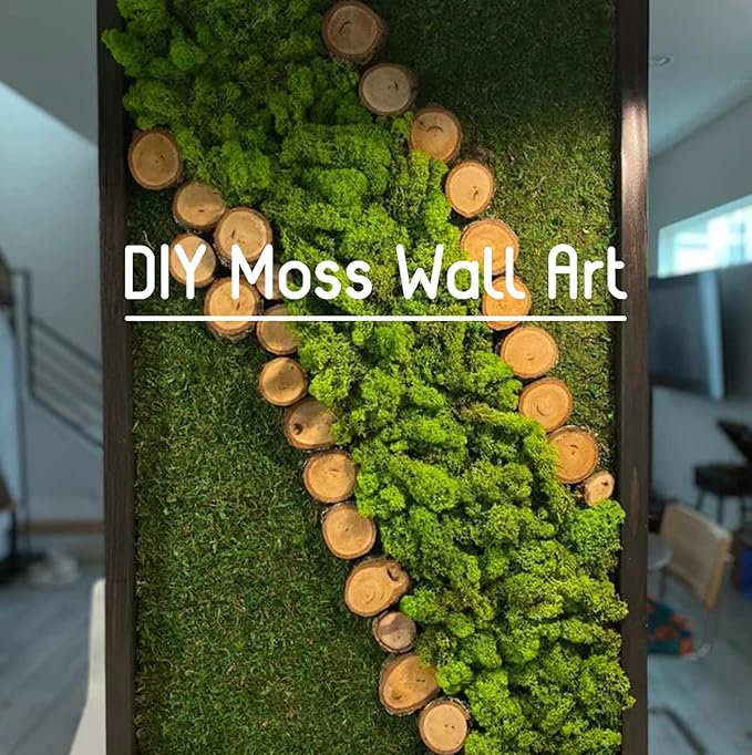prefleur Preserved Reindeer Moss Natural Green DIY Kit Gardenning Art Wall Decor Florist Decor Easter Table Decor Wedding