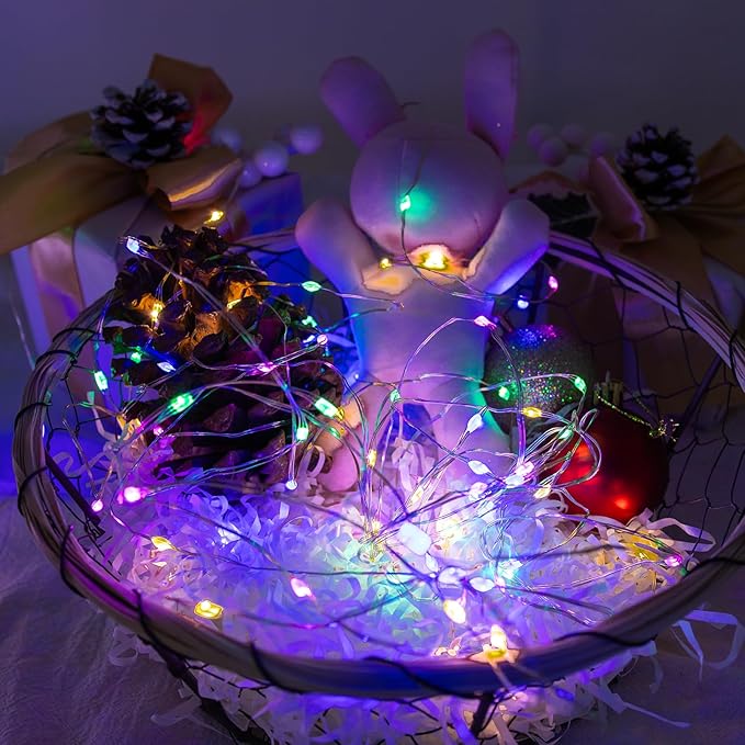 Fairy Lights Plug in,100FT 300LEDs Waterproof Led String Lights,8 Modes Remote Twinkle Light for Outdoor Indoor Christmas Wedding Birthday Garden Party Decorations,Silver Wire,Multicolor