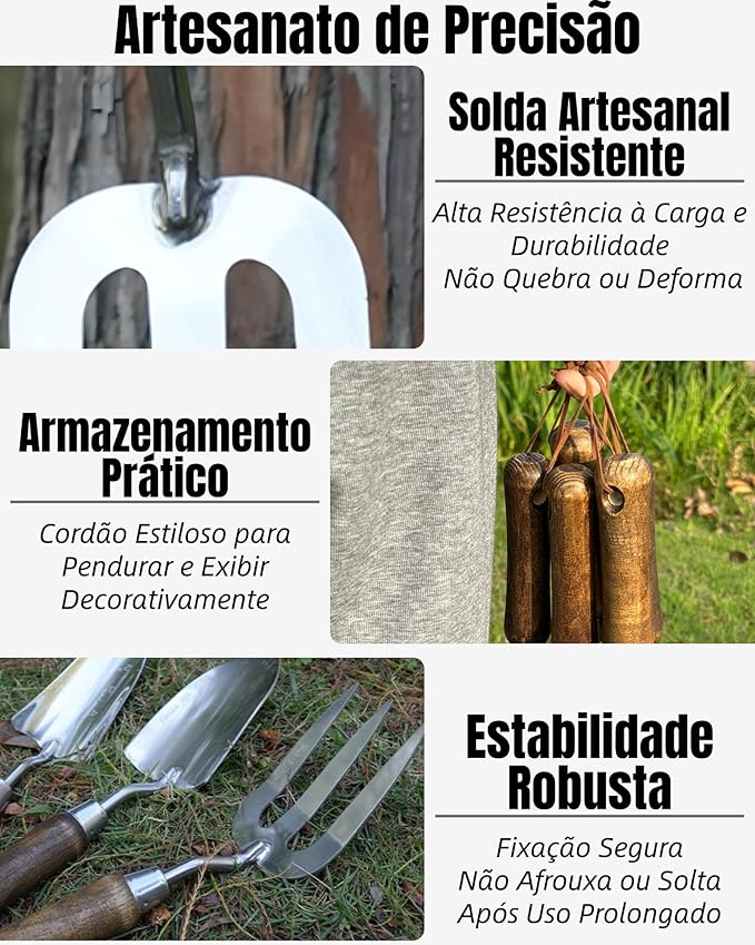 Garden Tool Set, 6PCS Heavy Duty Stainless Steel Gardening Hand Tools with Ropes, Includes Trowel, Transplanter, 2-in-1 Hoe, Pruner & More, Ideal Gardening Gift for Man and Woman (Gift Box Packaging)