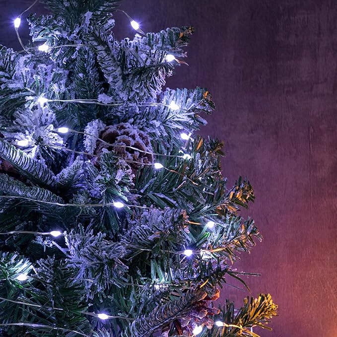 Fairy Lights Plug in,328FT 1000LEDs Waterproof Led String Lights,8 Modes Remote Twinkle Light for Outdoor Indoor Christmas Wedding Birthday Garden Party Decorations,Silver Wire,Cool White