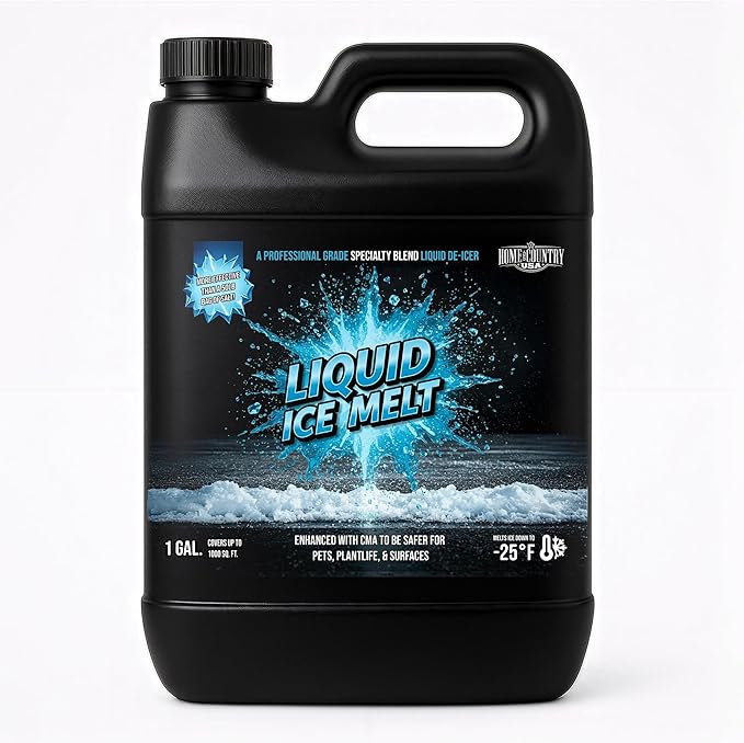 Liquid Ice Melt – Fast-Acting, Deicer for Driveways, Sidewalks, and Steps (1 Gal)