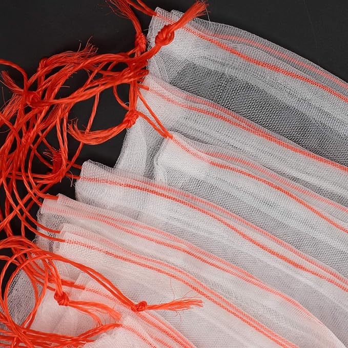 20PCS Tomato Plant Netting Mesh, 3 Ft x 2 Ft Fruit Protection Bags with Drawstring, Garden Reusable Mesh Insect Netting Bags Plant Protective Cover for Vegetables Fruit Trees Melon Bananas