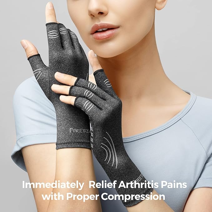 FREETOO Arthritis Gloves for Women for Pain, Strengthen Compression Gloves