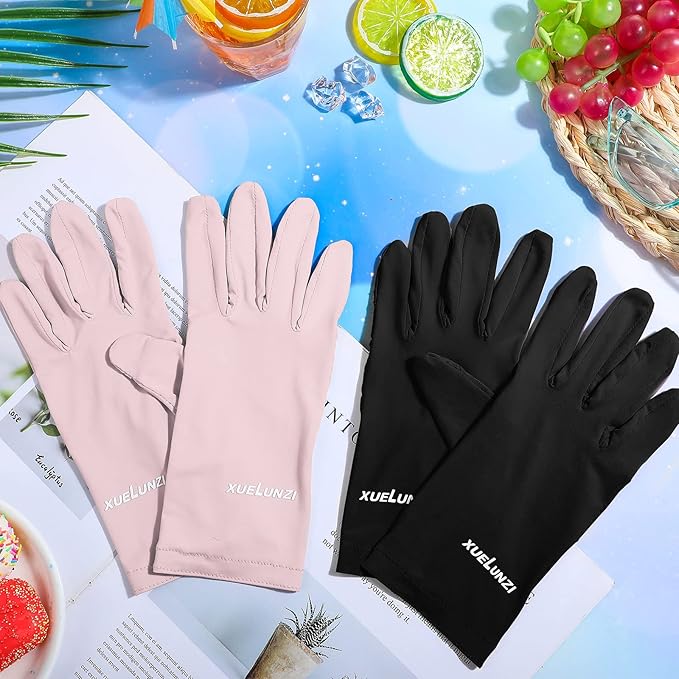Loopeer 2 Packs Women Sun Protection Driving UV Gloves Full Finger Touchscreen Non Slip Breathable Summer Outdoor Gloves