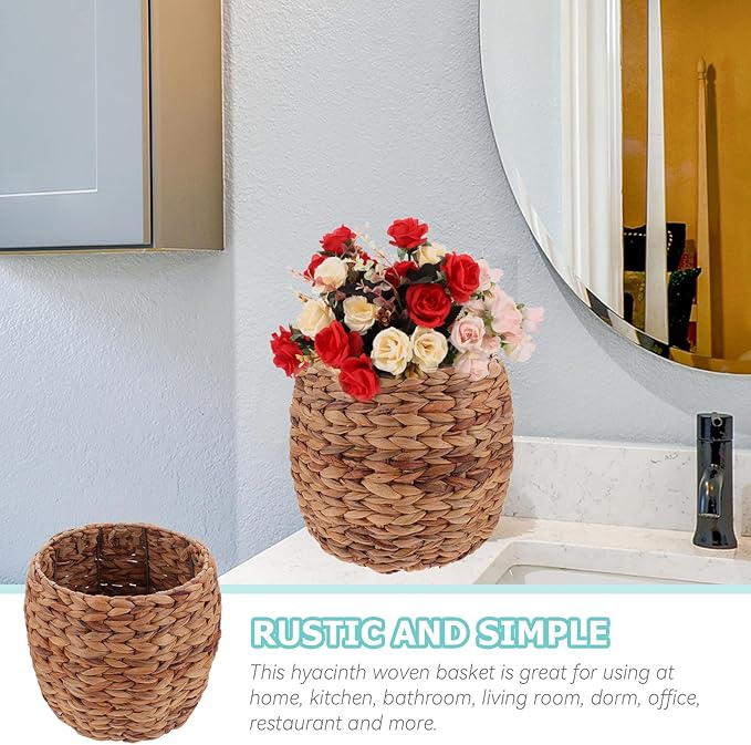 Seagrass Plant Basket Indoor Planter Basket Sundries Storage Woven Seagrass Wicker Planter Flower Pot 7.9in