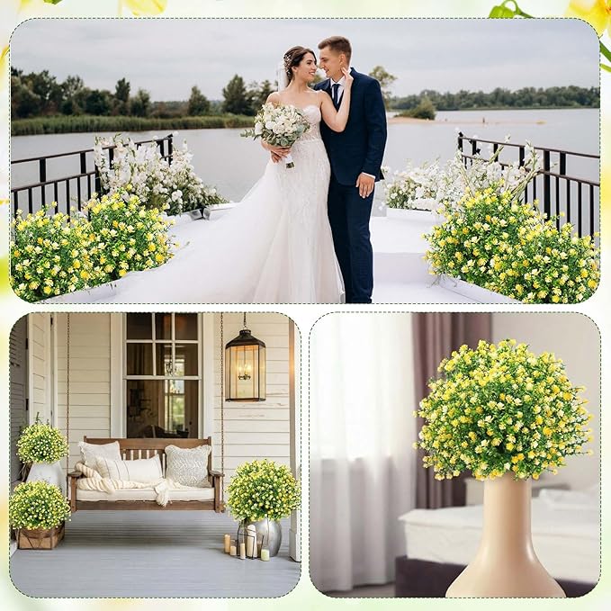 Suncalla Set of 2 Artificial Camellia Topiary Ball Tree Fake Bushes Shrubs Outdoor Faux Plant with Ground Spike 26 x 18 Inch Flowers UV Resistance Greenery for Front Porch Garden Patio Indoor