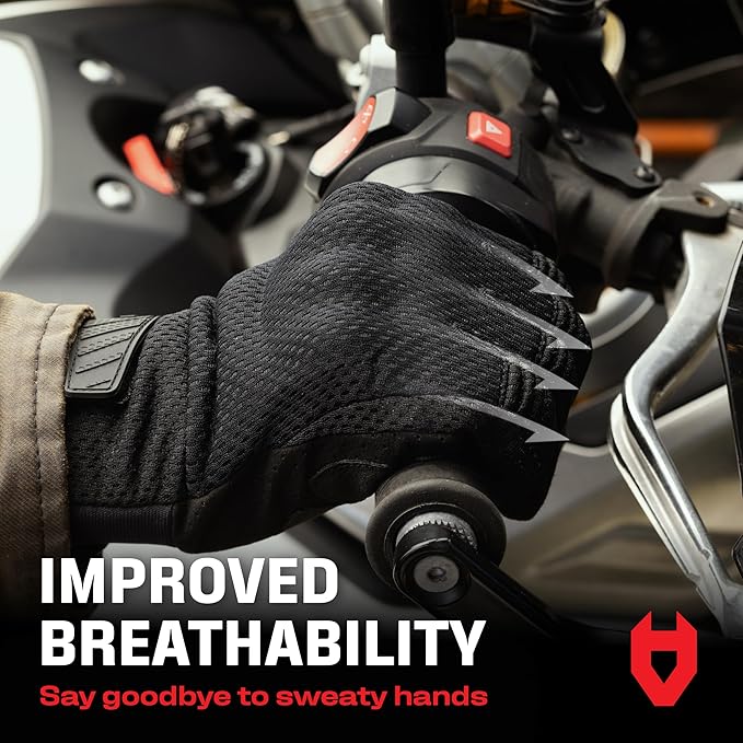 NoCry Tactical Gloves for Men with Flexible Knuckle Guards – Durable Design with Reinforced Palms and Stitching – Perfect Combat Gear with Touchscreen Compatible Fingers